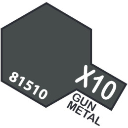 PINTURA ACRILICA GUN METAL BRILLANTE X-10 (10 ml)