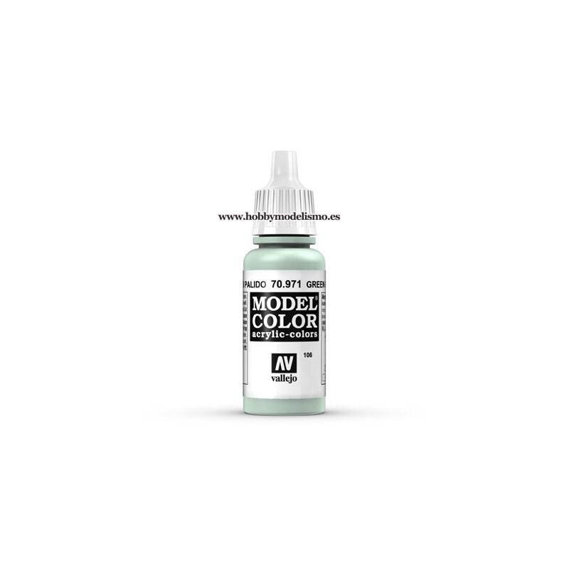 PINTURA ACRILICA VERDE GRIS PALIDO (17 ml) Nº106 VALLEJO MODEL COLOR