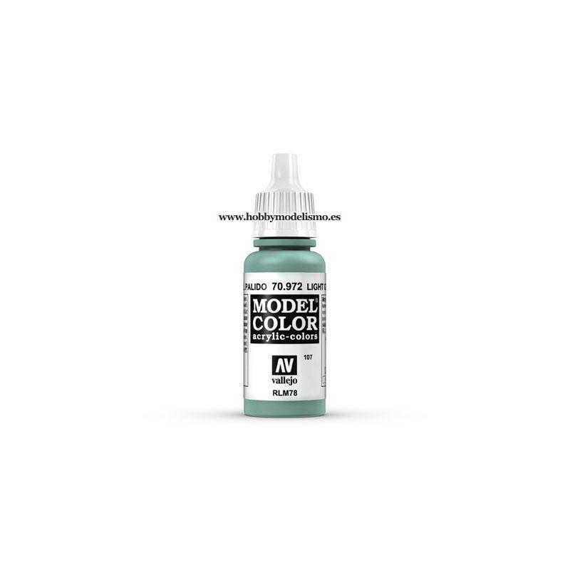 PINTURA ACRILICA VERDE AZUL PALIDO (17 ml)  RLM78 VALLEJO MODEL COLOR