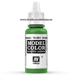 PINTURA ACRILICA VERDE MEDIO (17 ml) Nº74 VALLEJO MODEL COLOR