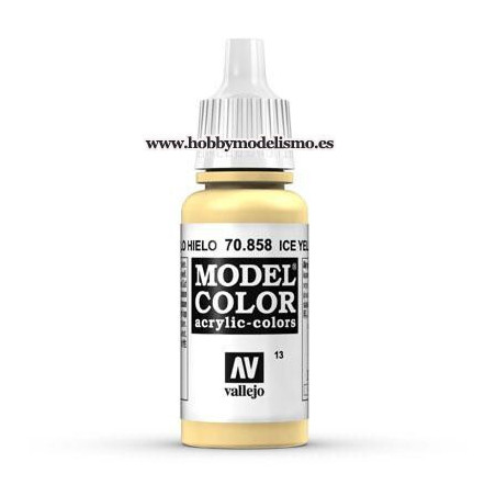 PINTURA ACRILICA AMARILLO HIELO (17 ml) Nº13 - VALLEJO MODEL COLOR