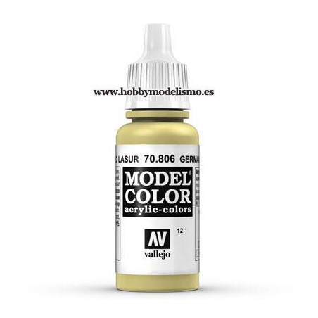 PINTURA ACRILICA AMARILLO LASUR (17 ml) Nº12 VALLEJO MODEL COLOR