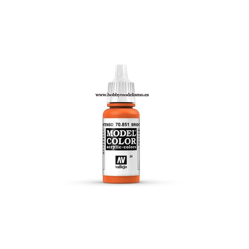 PINTURA ACRILICA NARANJA INTENSO (17 ml) Nº24 - VALLEJO MODEL COLOR