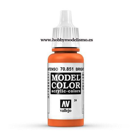 PINTURA ACRILICA NARANJA INTENSO (17 ml) Nº24 - VALLEJO MODEL COLOR