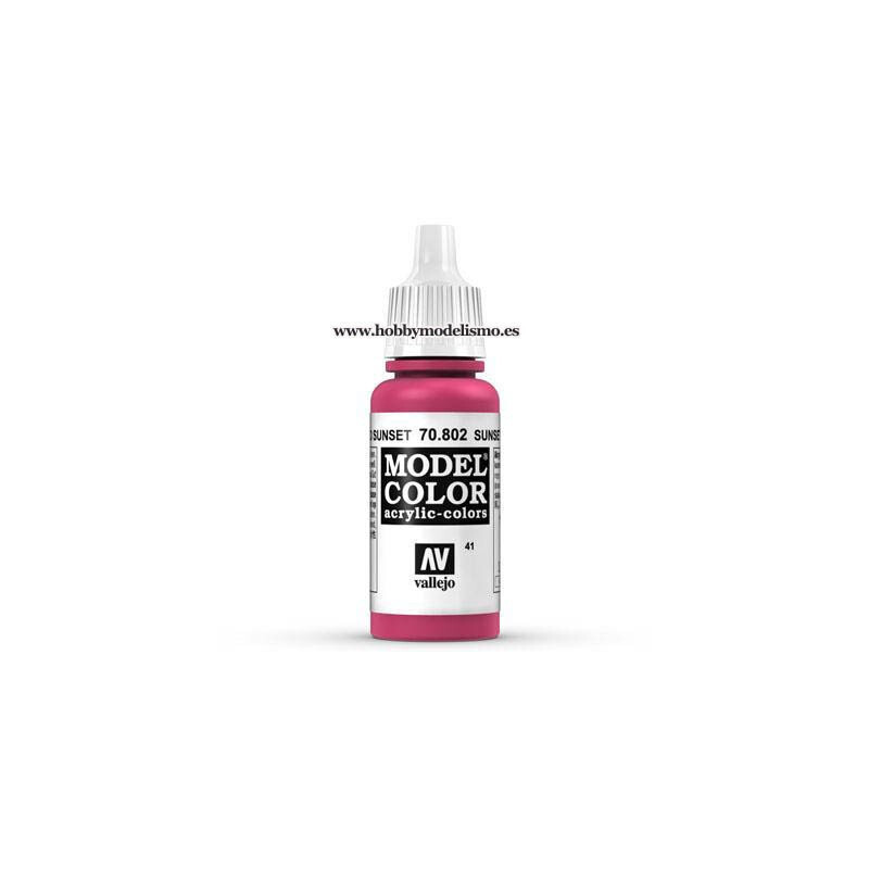 PINTURA ACRILICA ROJO SUNSET (17 ml) Nº41 VALLEJO MODEL COLOR