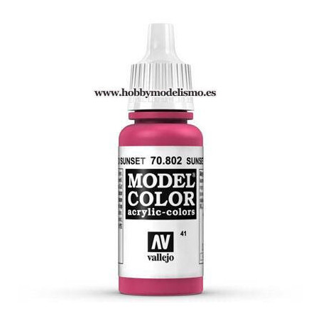 PINTURA ACRILICA ROJO SUNSET (17 ml) Nº41 VALLEJO MODEL COLOR