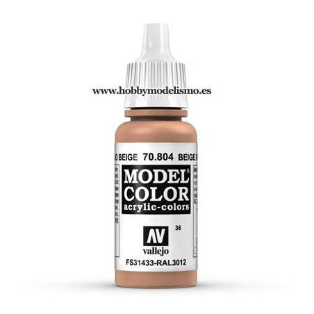 PINTURA ACRILICA ROJO BEIGE (17 ml) Nº36 FS31433  Vallejo Model Color