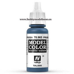 PINTURA ACRILICA AZUL DE PRUSIA (17 ml) Nº51 VALLEJO MODEL COLOR