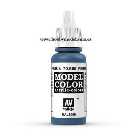 PINTURA ACRILICA AZUL DE PRUSIA (17 ml) Nº51 VALLEJO MODEL COLOR