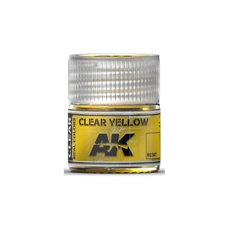 PINTURA REAL COLORS AMARILLO TRANSPARENTE (10 ml) - AK RC507