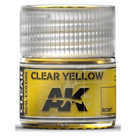 PINTURA REAL COLORS AMARILLO TRANSPARENTE (10 ml) - AK RC507