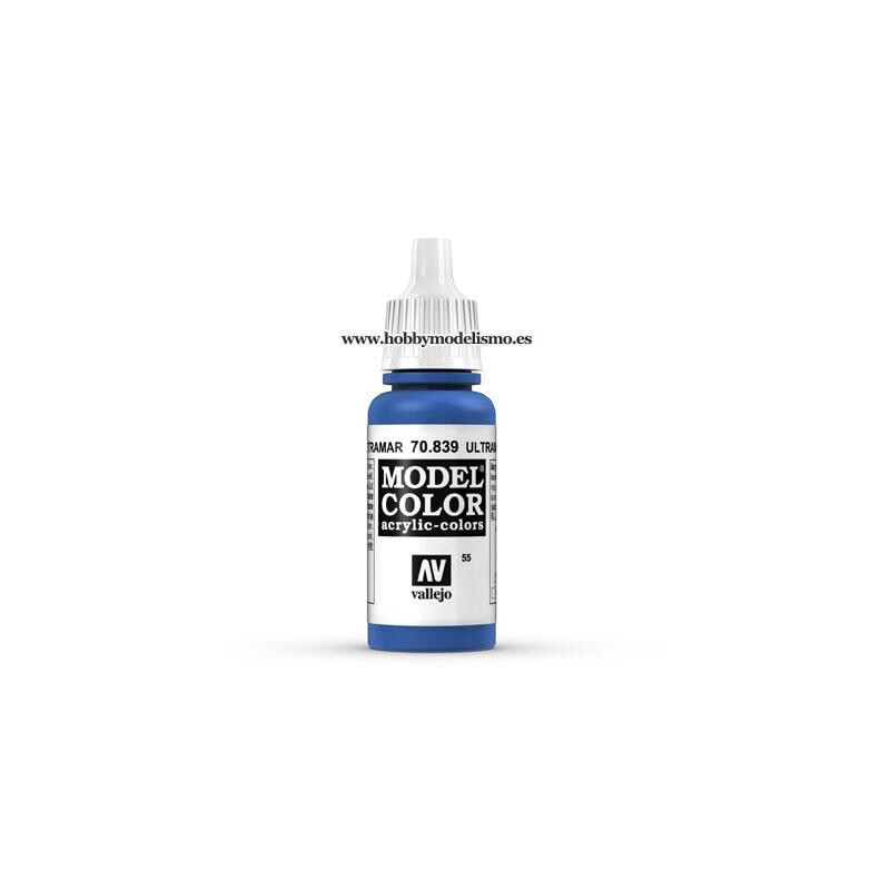 PINTURA ACRILICA AZUL ULTRAMAR (17 ml) Nº55 Acrilicos Vallejo Model