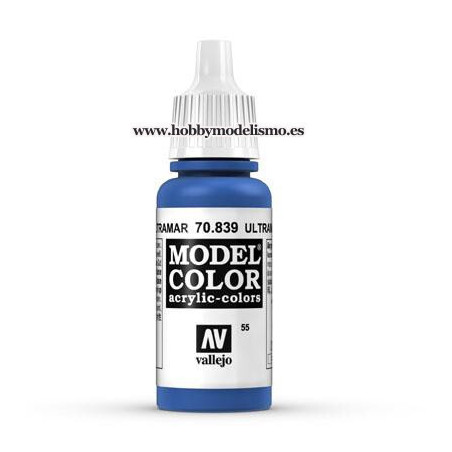 PINTURA ACRILICA AZUL ULTRAMAR (17 ml) Nº55 Acrilicos Vallejo Model