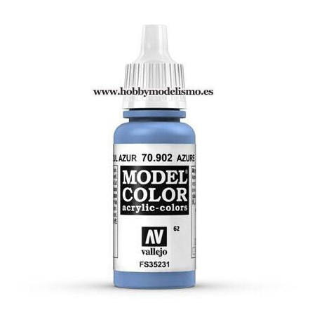 PINTURA ACRILICA AZUL AZUR (17 ml) Nº62 FS35231 VALLEJO MODEL COLOR