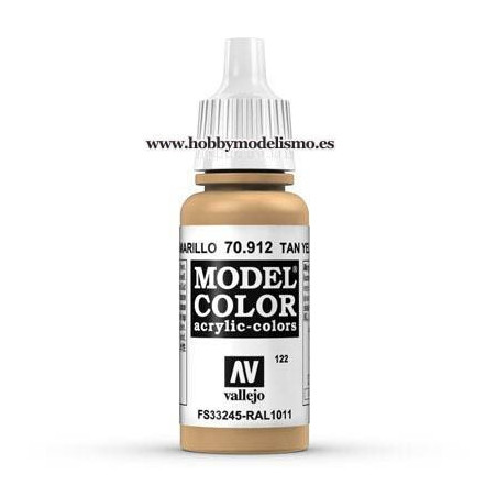 PINTURA ACRILICA MARRON AMARILLO (17 ml) Nº122 VALLEJO MODEL COLOR