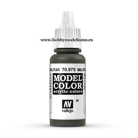 PINTURA ACRILICA VERDE MILITAR (17 ml) N89 FS34094 VALLEJO MODEL COLOR