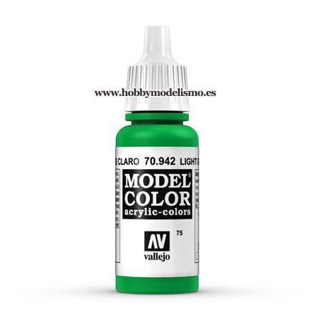 PINTURA ACRILICA VERDE CLARO (17 ml) Nº75 VALLEJO MODEL COLOR