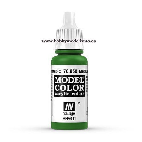 PINTURA ACRILICA OLIVA MEDIO (17 ml) Nº81 ANA611 VALLEJO MODEL COLOR