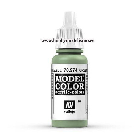 PINTURA ACRILICA VERDE AZUL FS34373 RAL6021 VALLEJO MODEL COLOR