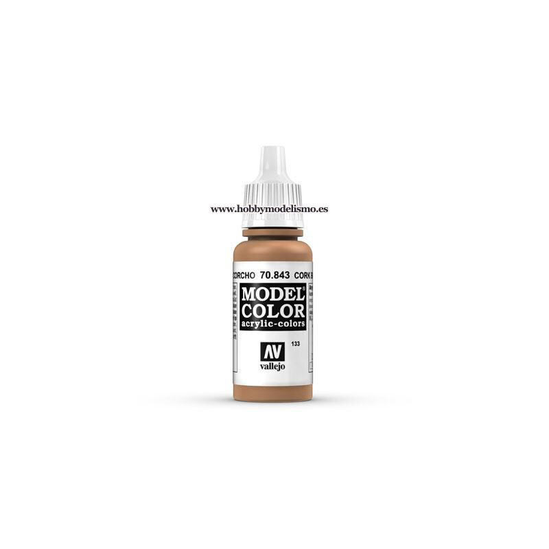 PINTURA ACRILICA MARRON CORCHO (17 ml) Nº133 VALLEJO MODEL COLOR