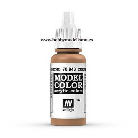 PINTURA ACRILICA MARRON CORCHO (17 ml) Nº133 VALLEJO MODEL COLOR