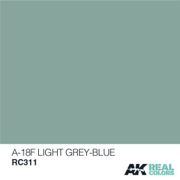 PINTURA REAL COLORS A-18f LIGHT GREY-BLUE (10 ml) - AK RC311