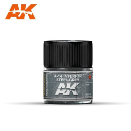 PINTURA REAL COLORS A-14 INTERIOR STEEL GREY (10 ml) - AK RC319