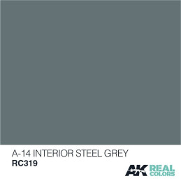 PINTURA REAL COLORS A-14 INTERIOR STEEL GREY (10 ml) - AK RC319