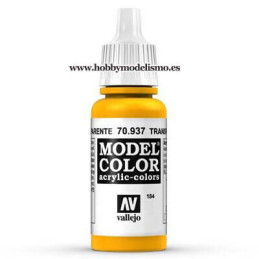 PINTURA ACRILICA AMARILLO TRANSPARENTE (17 ml)  VALLEJO MODEL COLOR