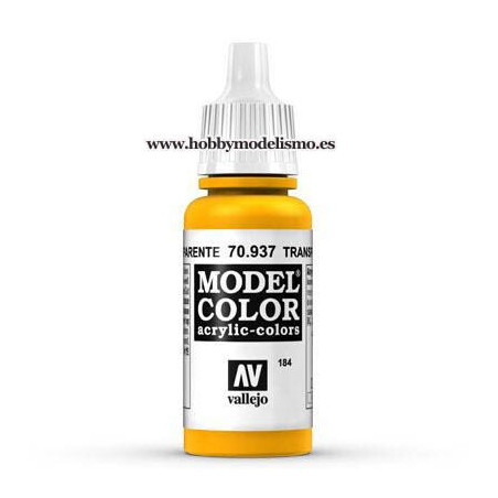 PINTURA ACRILICA AMARILLO TRANSPARENTE (17 ml)  VALLEJO MODEL COLOR