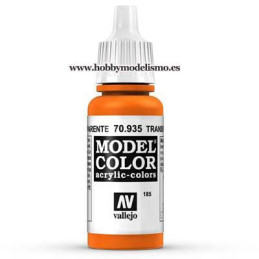 PINTURA ACRILICA NARANJA TRANSPARENTE (17 ml) Nº185   VALLEJO MODEL COLOR