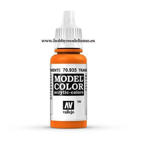 PINTURA ACRILICA NARANJA TRANSPARENTE (17 ml) Nº185   VALLEJO MODEL COLOR