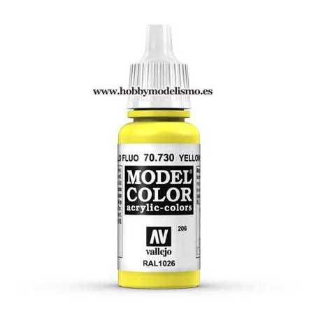 PINTURA ACRILICA AMARILLO FLUORESCENTE (17 ml) Nº206