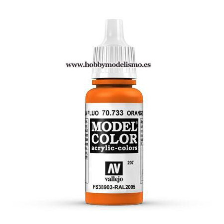 PINTURA ACRILICA NARANJA FLUORESCENTE (17 ml) Nº207