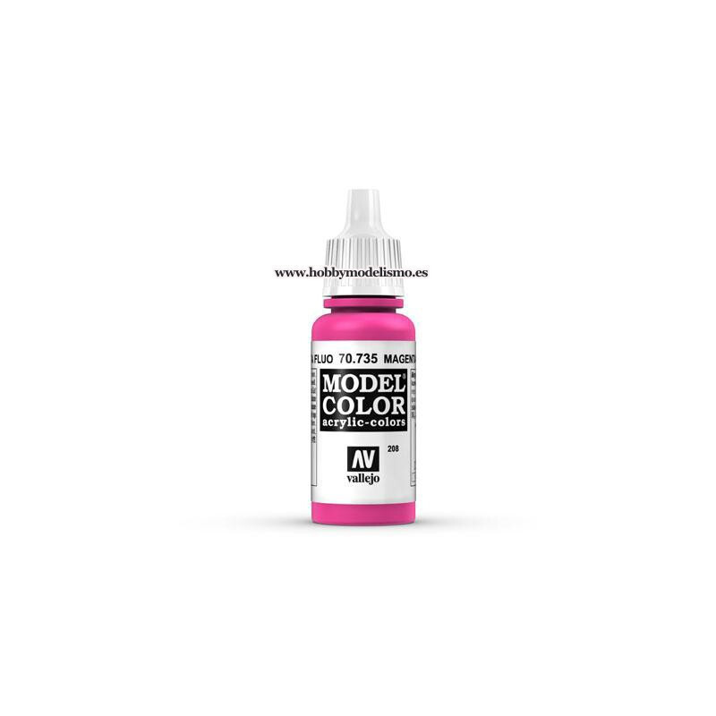 PINTURA ACRILICA MAGENTA FLUORESCENTE (17 ml) Nº208 Acrilicos Vallejo