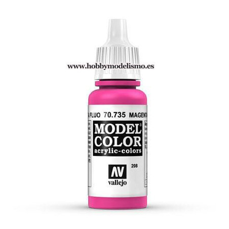 PINTURA ACRILICA MAGENTA FLUORESCENTE (17 ml) Nº208 Acrilicos Vallejo