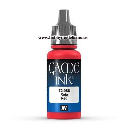 PINTURA ACRILICA TINTA ROJA (17 ml) vallejo-game-color