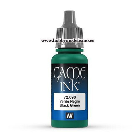 PINTURA ACRILICA TINTA VERDE NEGRA (17 ml) vallejo-game-color