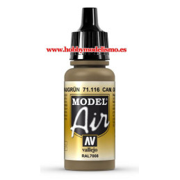 PINTURA ACRILICA CAMUFLAJE GRIS VERDE (17 ml) RAL7008 hobbymodelismo