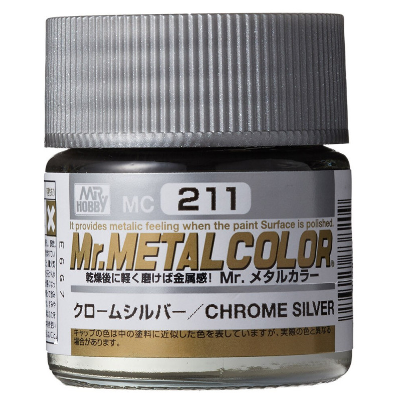 PINTURA ACRILICA METALICA PLATA CROMADA (10 ml)