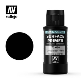 SURFACE PRIMER: NEGRO BRILLANTE (60 ml)  - Acrylicos Vallejo 73660