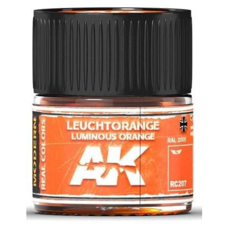 PINTURA REAL COLORS LEUCHTORANGE RAL2005 (10 ml) - AK RC207