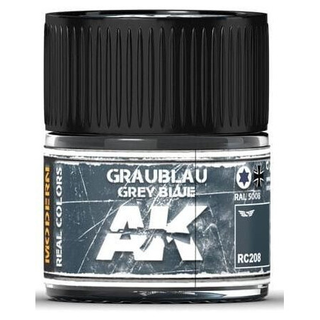 PINTURA REAL COLORS GREY BLUE RAL5008 (10 ml) - AK RC208