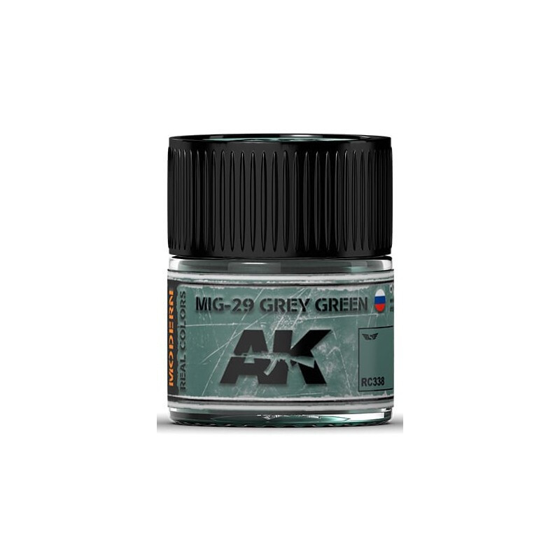 PINTURA REAL COLORS MIG-29 GREY GREEN (10 ml) - AK RC338