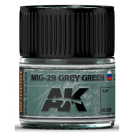 PINTURA REAL COLORS MIG-29 GREY GREEN (10 ml) - AK RC338