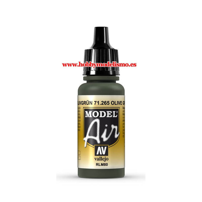 PINTURA ACRILICA OLIVGRUN RLM80 (17 ml)  model air - maquetasymas.es