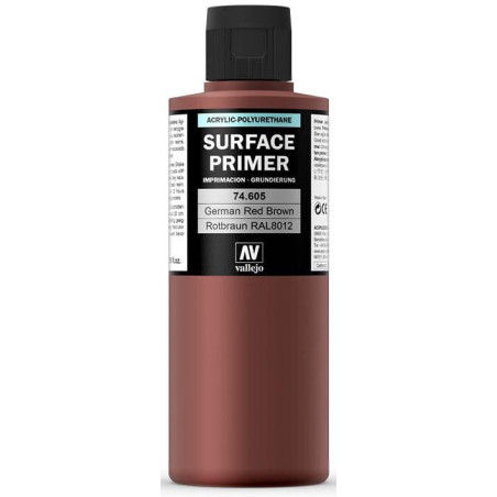 SURFACE PRIMER: ROTBRAUN RAL 8012 (200 ml)