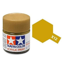 PINTURA ACRILICA ORO BRILLANTE TAMIYA X-12 (10 ml)
