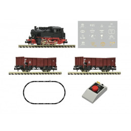 SET INICIO ANALOGICO LOCOMOTORA VAPOR y VAGONES MERCANCIAS -Escala N / 1/160- Fleischmann