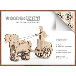 KIT MADERA MECHANICAL MODEL CARRO ROMANO -69 piezas- Wooden City 301
